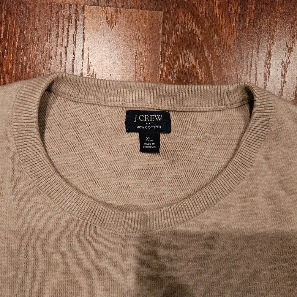 J. Crew Men's Crewneck Sweater in Beige/Tan